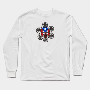 Sol Taino Symbol Puerto Rico Boricua Boriken Puerto Rican Flag Long Sleeve T-Shirt